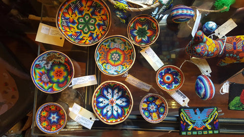 Huichol beaded bowls and Mexican Folk Art at the Anton Haardt Gallery