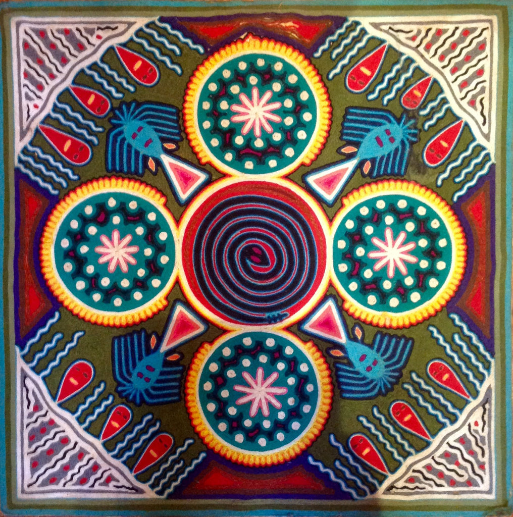 Huichol Yarn Art Collection - Huichol Yarn Painting - YP1811