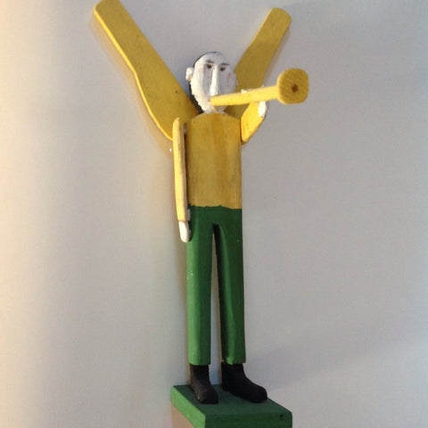 Alabama Folk artist Fred Webster Gabriel Trumpet Sculpture.