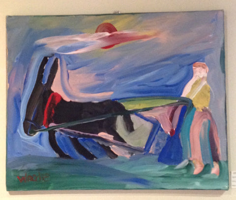 Folk Artist Woodie Long painting