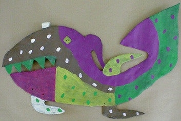 David Butler Outsider art Fish on metal  - Anton Haardt Gallery
