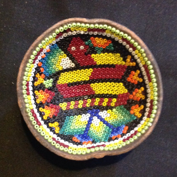 Huichol - Snake Beaded Cup