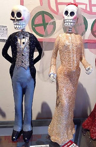 Wedding Couple - Mexican Catrina Glitter Dolls